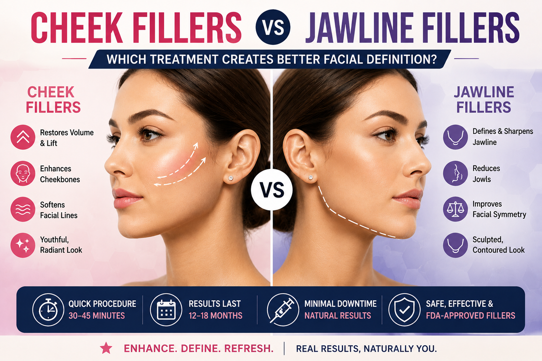 Cheek Fillers vs Jawline Fillers: Which Treatment Creates Better Facial Definition?