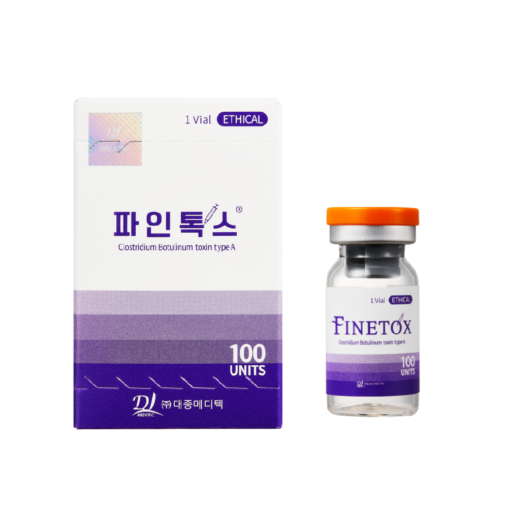 Finetox-Ampulle und Verpackung auf weißem Hintergrund