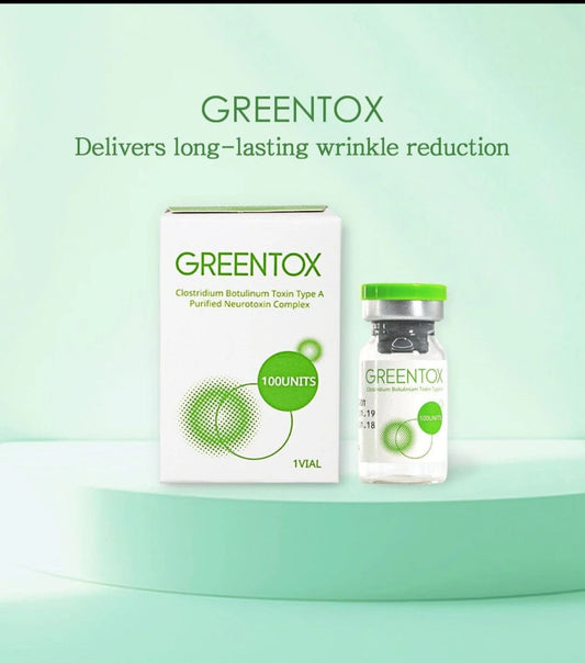 Abbildung der Vorderseite von Greentox 100 Einheiten Botox zum Verkauf 
