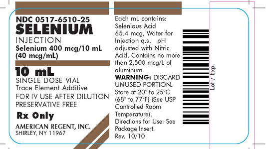 Boost your total nutrition with wholesale SELENIUM INJECTION. Each 1box contains 10 vials of Selenious acid 65.4 mcg/mL, providing a powerful supplement for intravenous solutions. Improve your health with the benefits of selenium, a crucial mineral for optimal wellness.