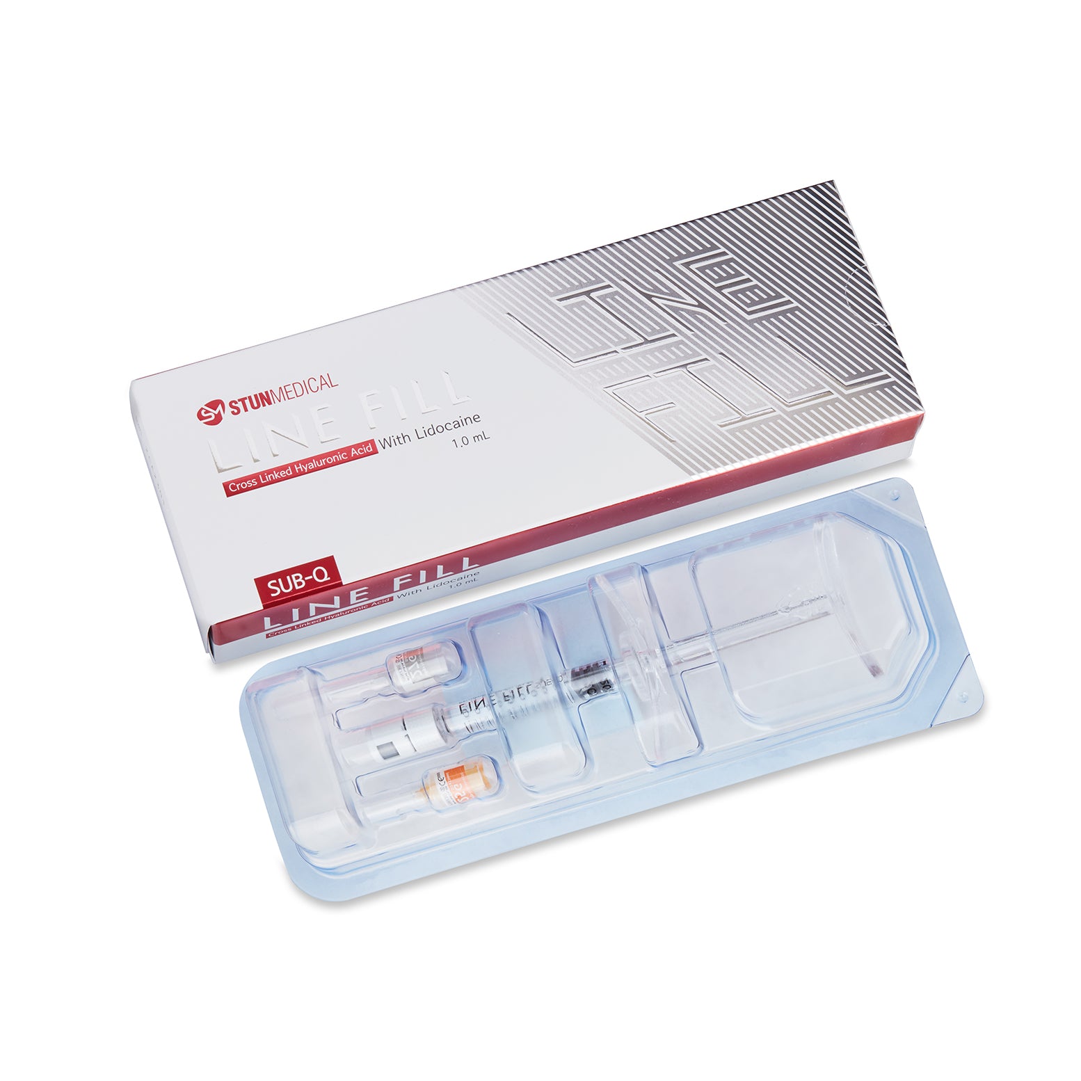 Sturo Medical product packaging with syringes and needles on a white background