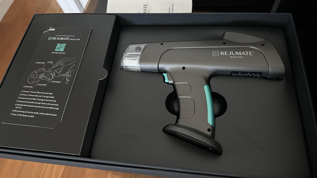 Rejumate heat gun in a black box with a manual best for skin booster injecting 